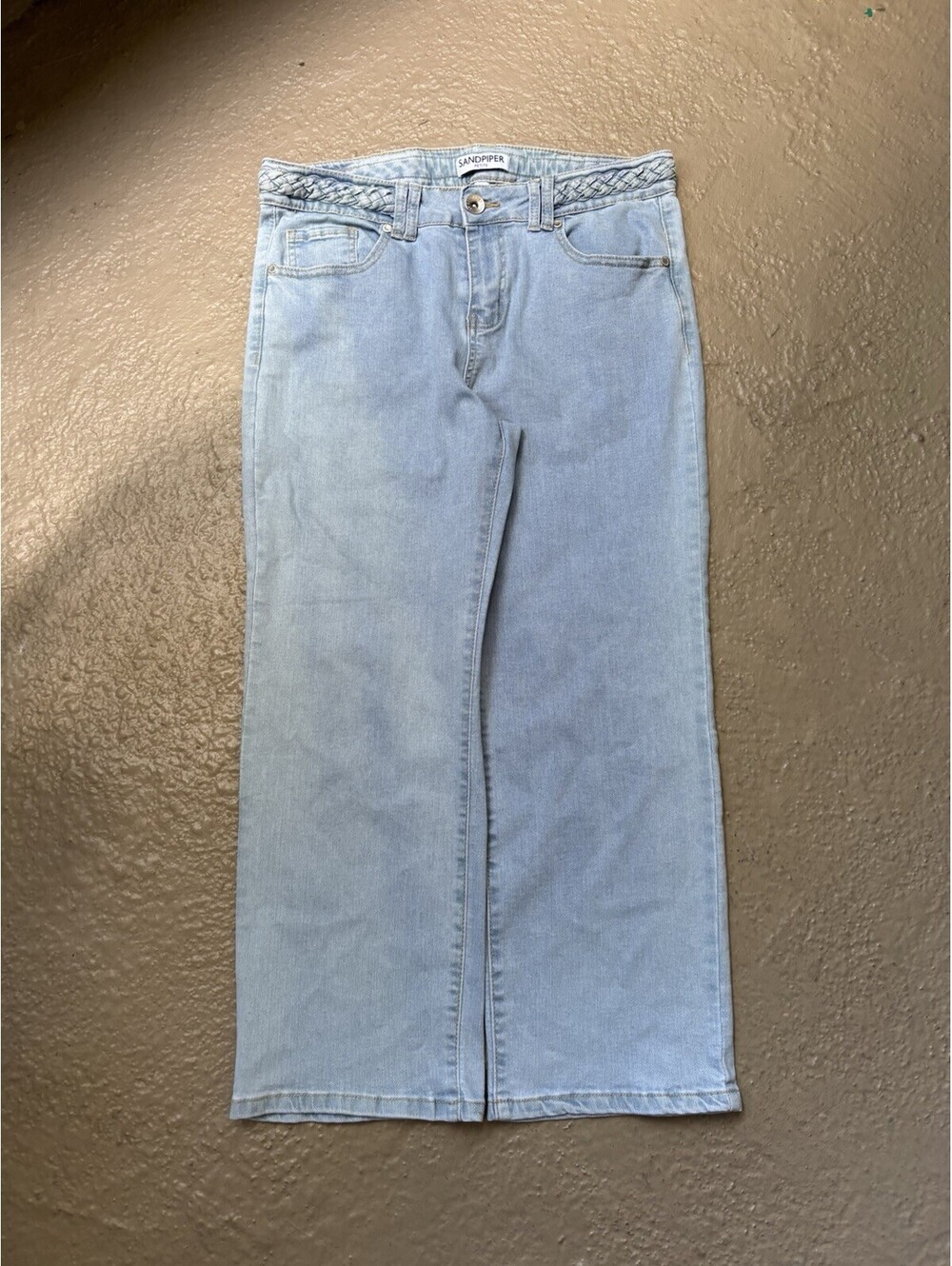 Sandpiper Jeans Womens 10P Blue Stretch Mid Rise Medium Wash Denim